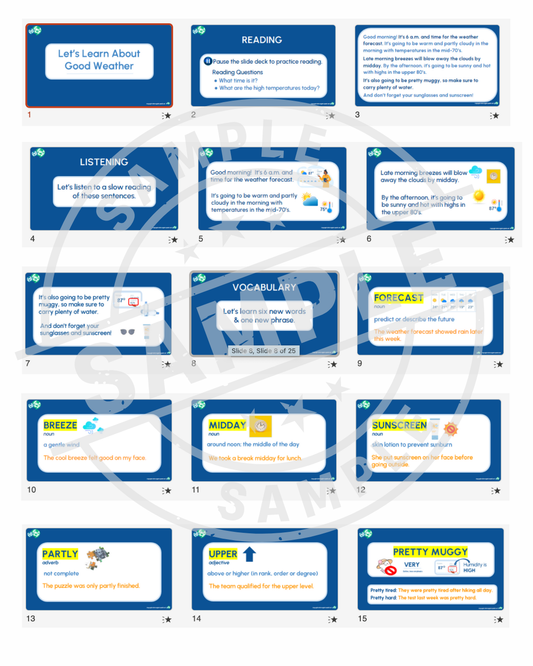 English Lesson Bundle: Good Weather