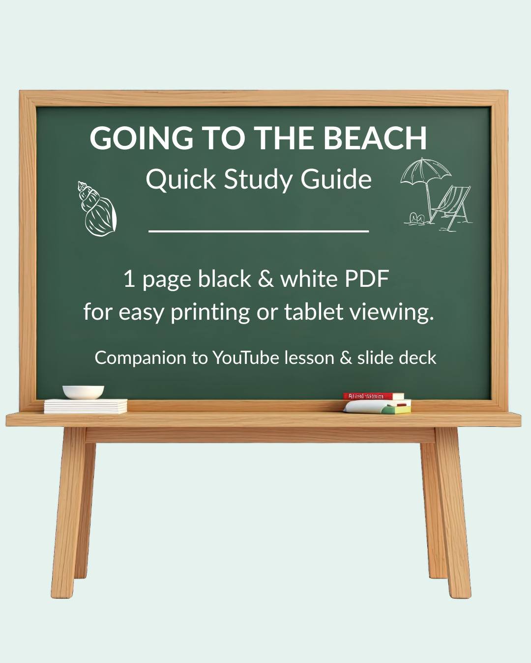 English Lesson Quick Study Guide:  Going to the Beach