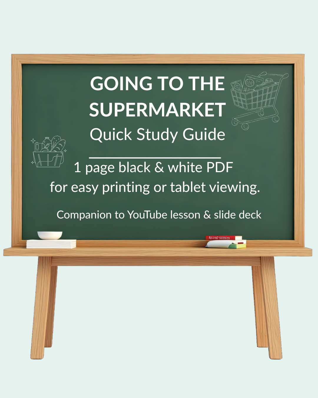 English Lesson Quick Study Guide: Going to the Supermarket