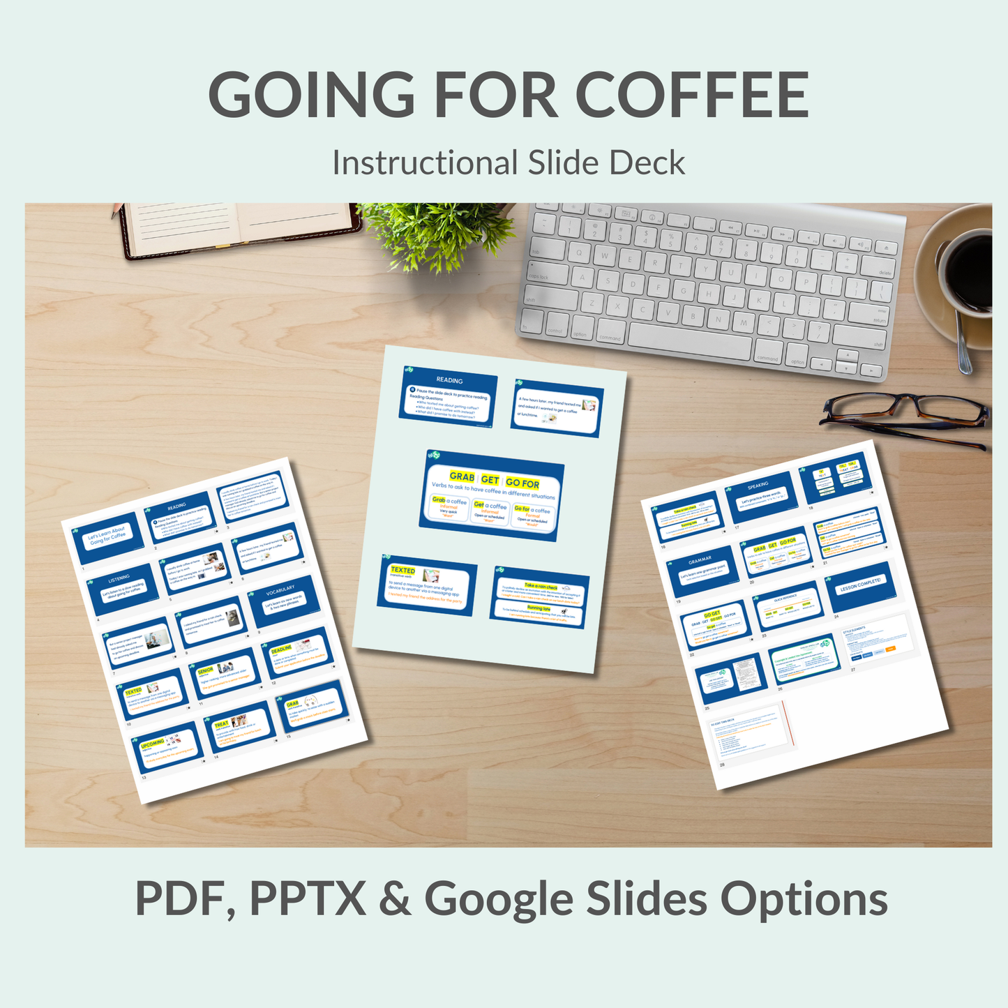 English Lesson Slide Deck:  Going for Coffee