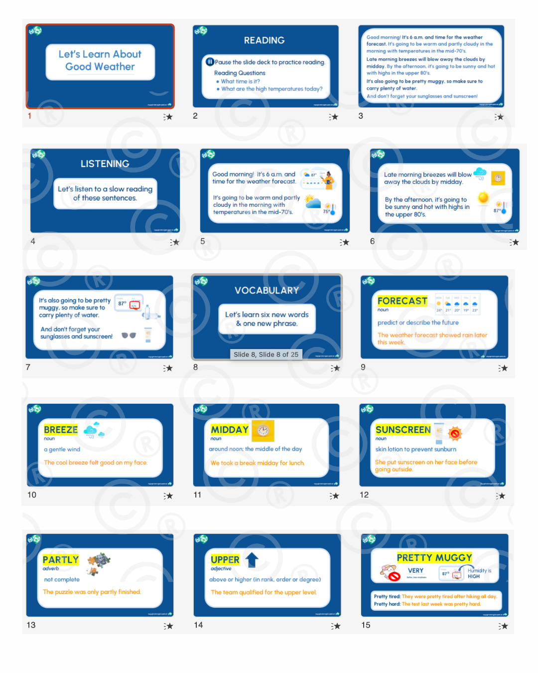 English Lesson Bundle: Good Weather