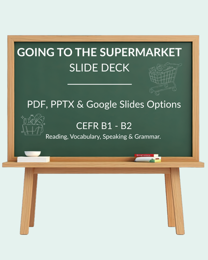 English Lesson Slide Deck: Going to the Supermarket