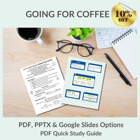 English Lesson Bundle: Going for Coffee