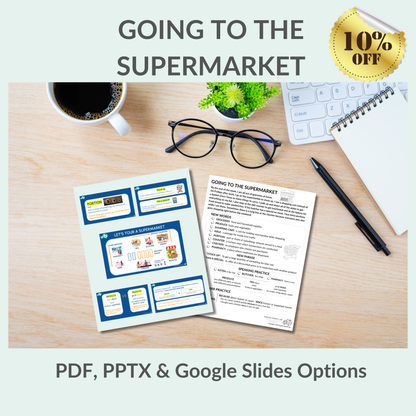 English Lesson Bundle: Going to the Supermarket