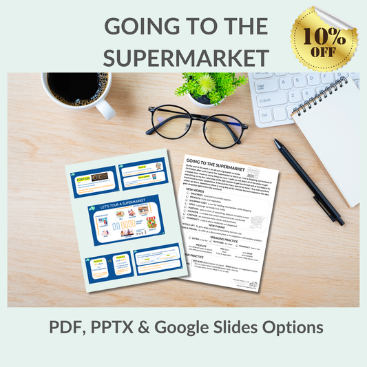 English Lesson Bundle: Going to the Supermarket